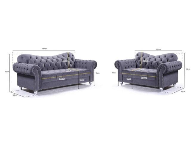Italian elegance chesterfiled sofa 3+2 - swedzo furnitures (3)