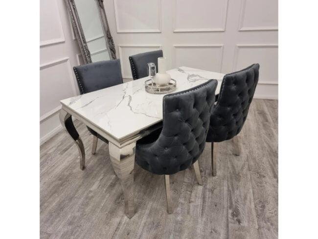 Swedzo Marble table with chairs
