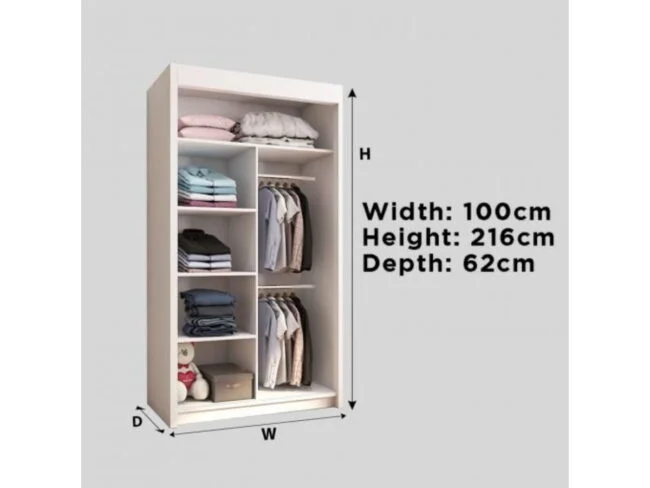 100cm wardrobe size Swedzo