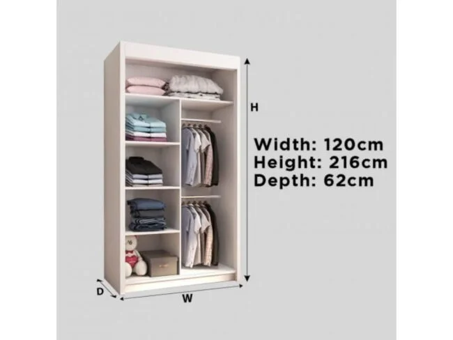 120cm wardrobe size Swedzo