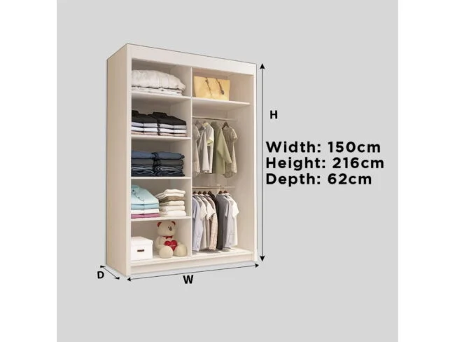 150cm wardrobe size Swedzo