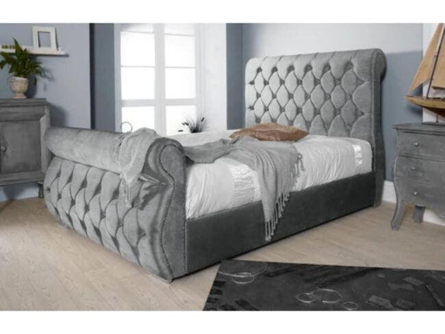 Swan Sleigh Bed With Storage/ Without Storage