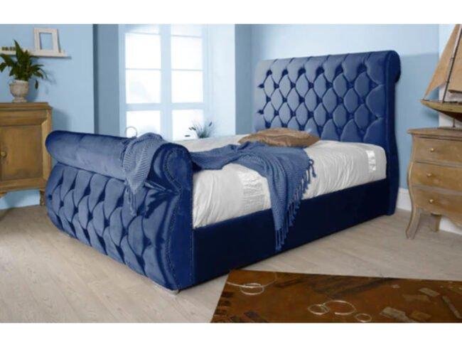 Swan Sleigh Bed With Storage/ Without Storage
