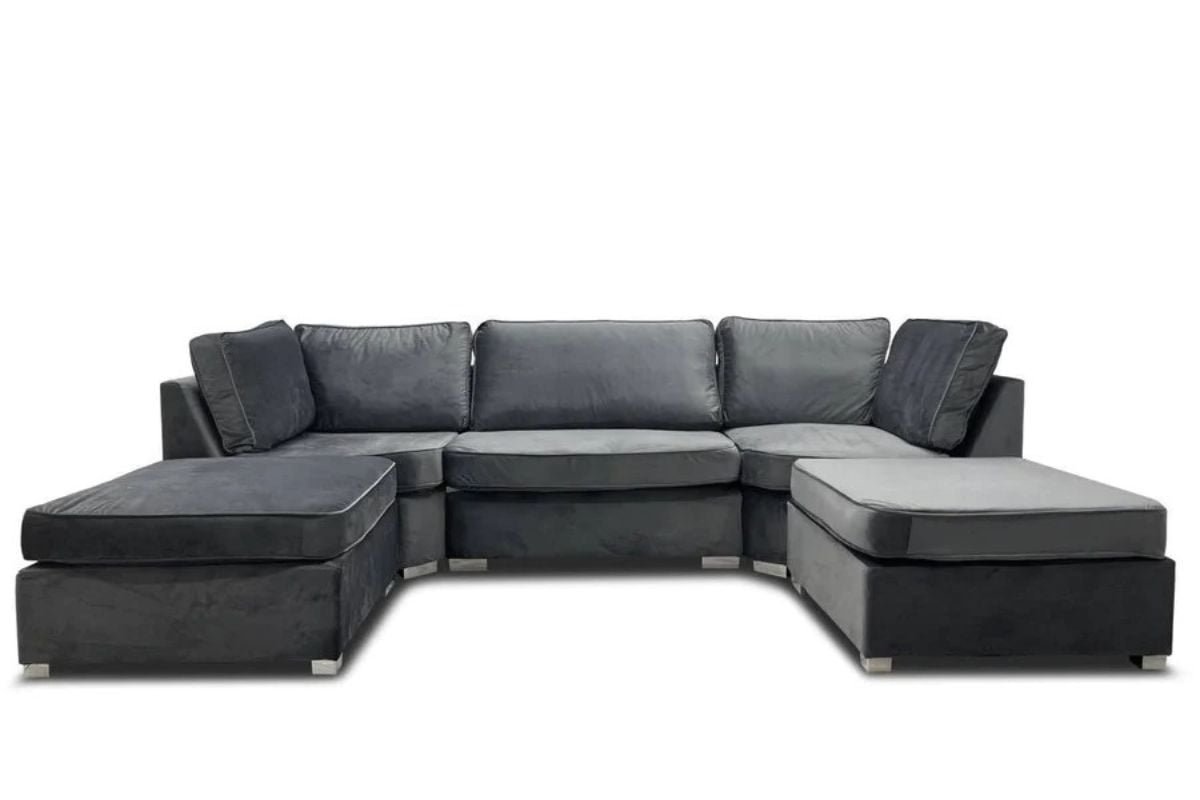 Belgravia Grey U shape Full Back Sofa